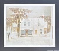 Full view of the lithograph showing image and margins