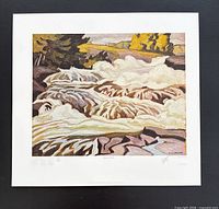 Frontal view of lithograph showing full image and margins