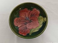 Top view showing full Hibiscus design inside bowl