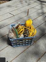 Basket holding four different ropes
