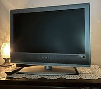 Front view of Sony 32-inch Bravia S-Series LCD HDTV on pedestal stand