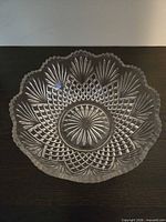 Top view showing full pattern of the crystal bowl