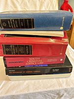 Stack of six LexisNexis textbooks showing spines and thickness