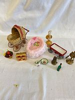 Group shot showing all 11 miniature items