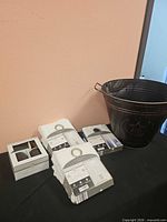 All three items grouped: curtains, planter, bath set