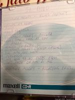 Maxell CD-R showing handwritten Il Divo track list