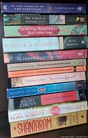 Stack of all 12 paperback books showing spines and titles