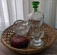 overview of all five items in wicker basket