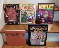 Front covers of all five craft books displayed upright