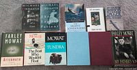 All eleven books laid out covers visible