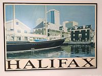 Halifax harbour framed poster under glass