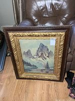 Full view of framed print showing entire artwork and ornate frame