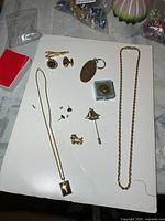 All jewelry pieces laid out