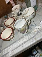 Group shot of all five cups on table
