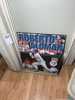 Front view of Roberto Alomar poster board showing full image and title text