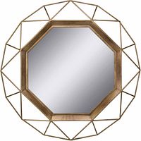 Full view of geometric wire frame mirror front
