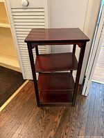 Front angle view showing full etagere