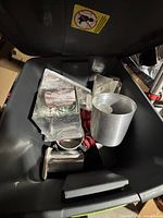 Top view of tote showing pitcher, various molds