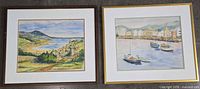 Both framed paintings side by side showing subjects and frames