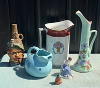 Group shot of all six ceramic items
