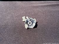 front view of faceted crystal fish