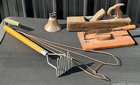 all items laid out showing condition and relative size