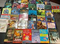 Overview grid of roughly thirty Scholastic titles