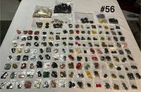 Full layout of all button packets on table