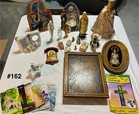 Overview of all religious items on table