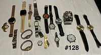 All nineteen watches arranged for overview