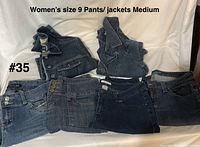 Group shot of all jeans and jackets