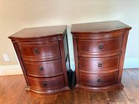 Both matching nightstands front view
