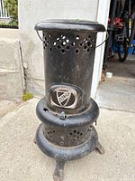 Full view of Valor Junior heater showing overall design and condition