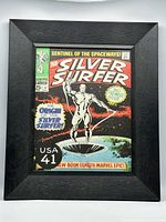 Front view of framed Silver Surfer #1 cover print