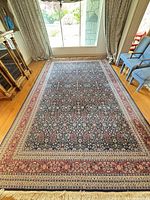Full view of carpet laid on hardwood floor