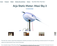 Screenshot of Arjo Maxi Sky 2 product page
