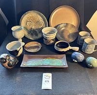 Group shot of all pottery items