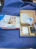 Retail box front with branding and kit contents illustrated