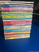 Stack of 35 Jughead with Archie Comics Digest Magazine issues showing spines and issue numbers