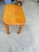 top view showing rectangular rounded table surface