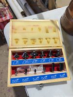 Open box displaying foam lid and all bits in place