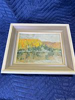 Front view of framed painting
