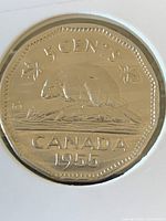 Reverse showing beaver, denomination, country and date