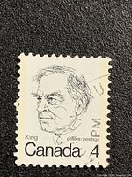 Full view of the used 4-cent King stamp