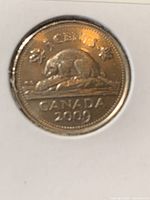 Reverse showing beaver design and CANADA 2009 legend