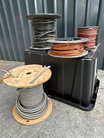 Group shot showing all four spools with different cable types