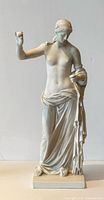 Front view of Venus of Arles resin sculpture on square plinth