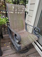 Full view of one chair on deck