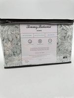 Front view of sealed Tommy Bahama Home king sheet set package showing pattern and branding