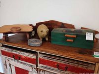 Overall lot on wooden sideboard